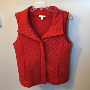 Eileen Fisher cotton burnt orange vest